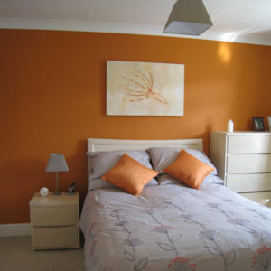 Orange bedroom Hove